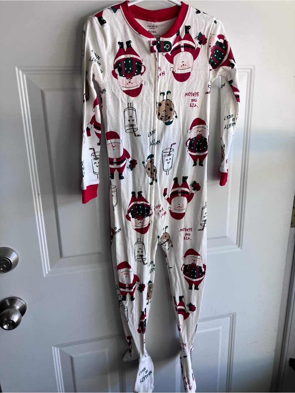Christmas holiday Santa pyjamas 4T